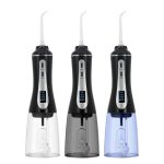 Potent irrigador oral sense fil de 350 ml d'aigua amb pantalla OLED portàtil amb 5 modes de pressió
