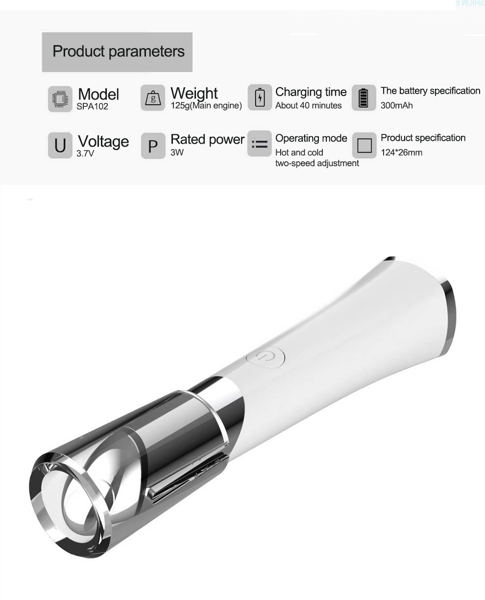 Massatge d'ulls de bellesa Massatge facial recarregable USB Detalls del dispositiu de cura de la pell