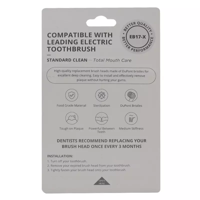 Capçals de raspall de dents s'adapten als raspalls bucals capçal rodó compatible amb raspall oral2